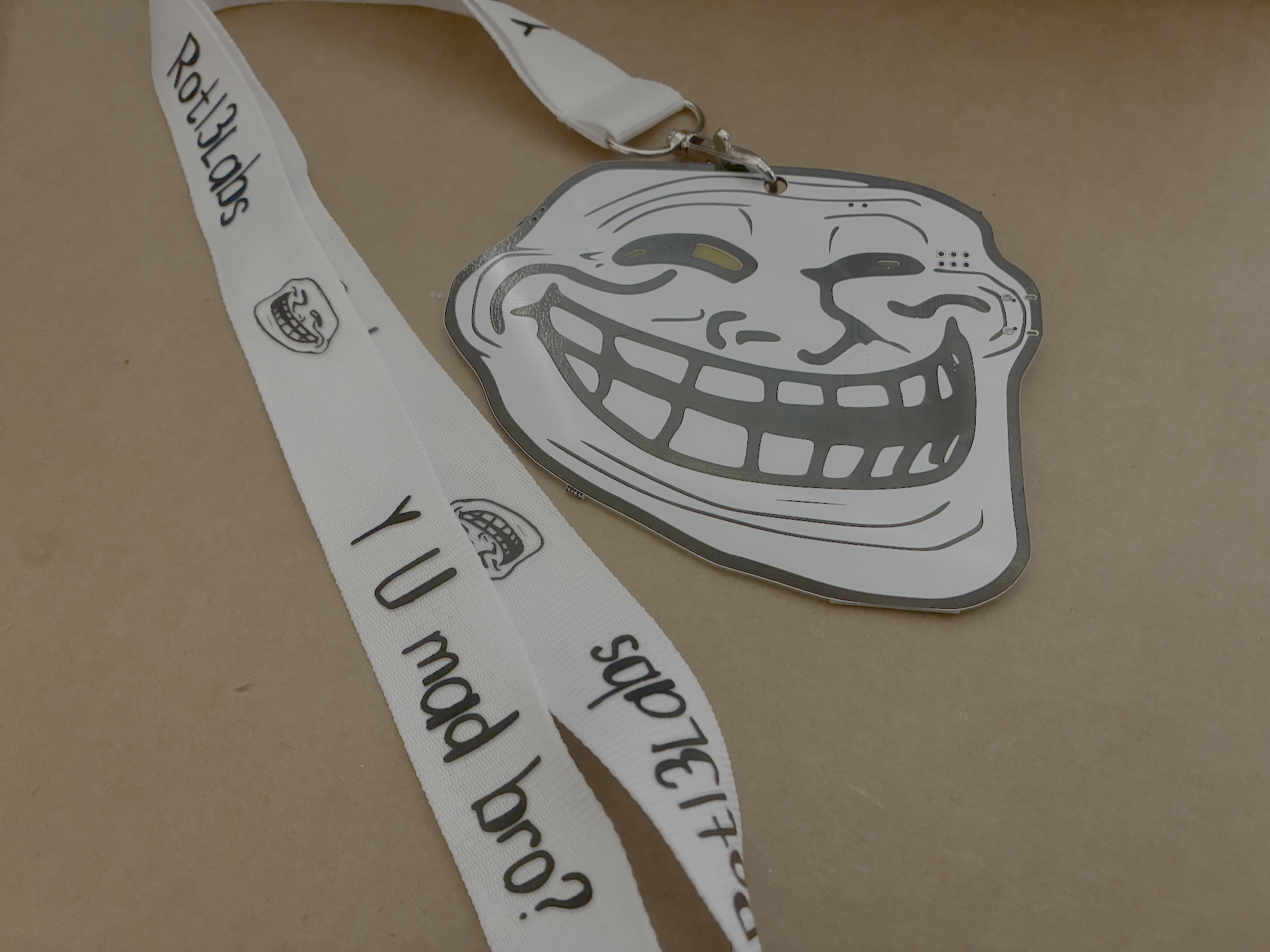 Project photograph — troll badge