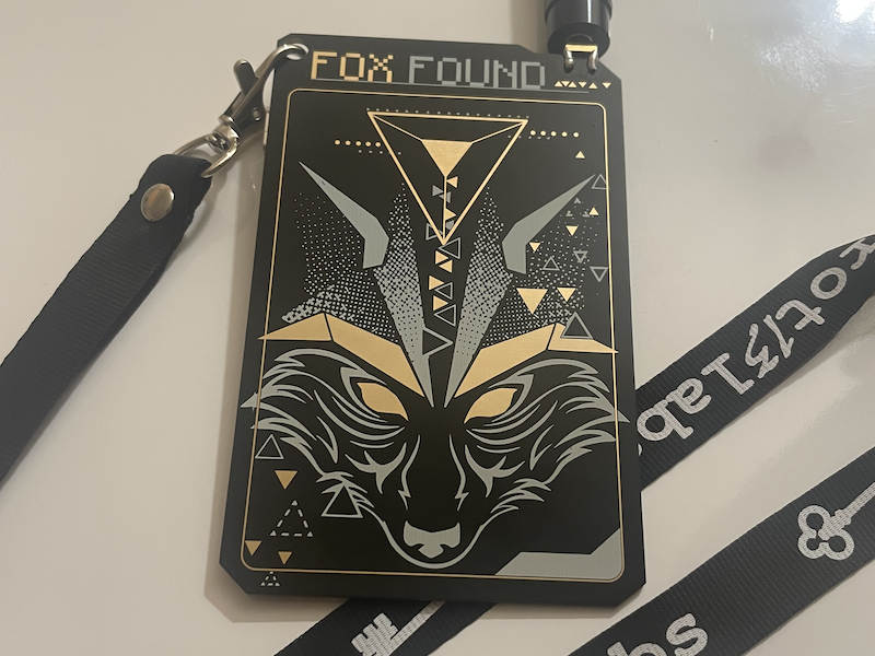Project photograph — ham radio fox badge