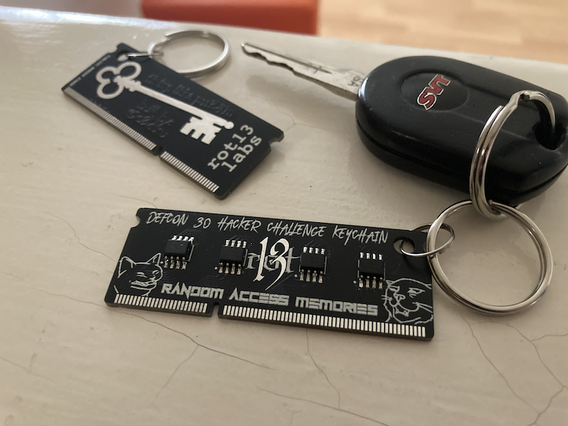Project photograph — hacker challenge keychain