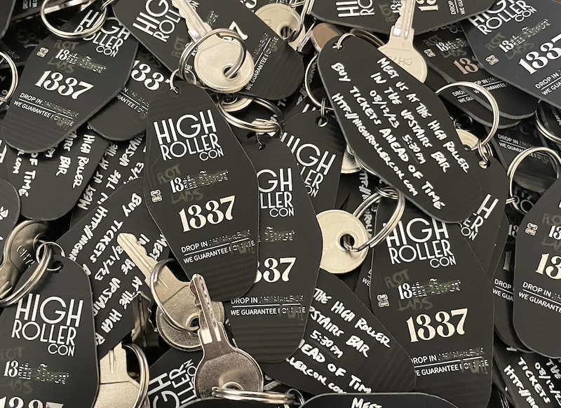 Project photograph — HighRollerCon hotel keychain