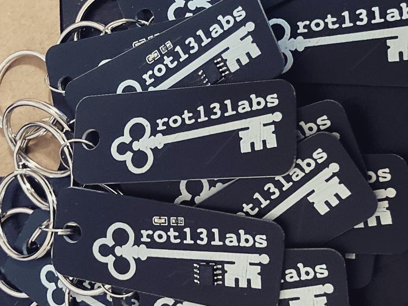 Project photograph — Original rot13labs challenge keychain